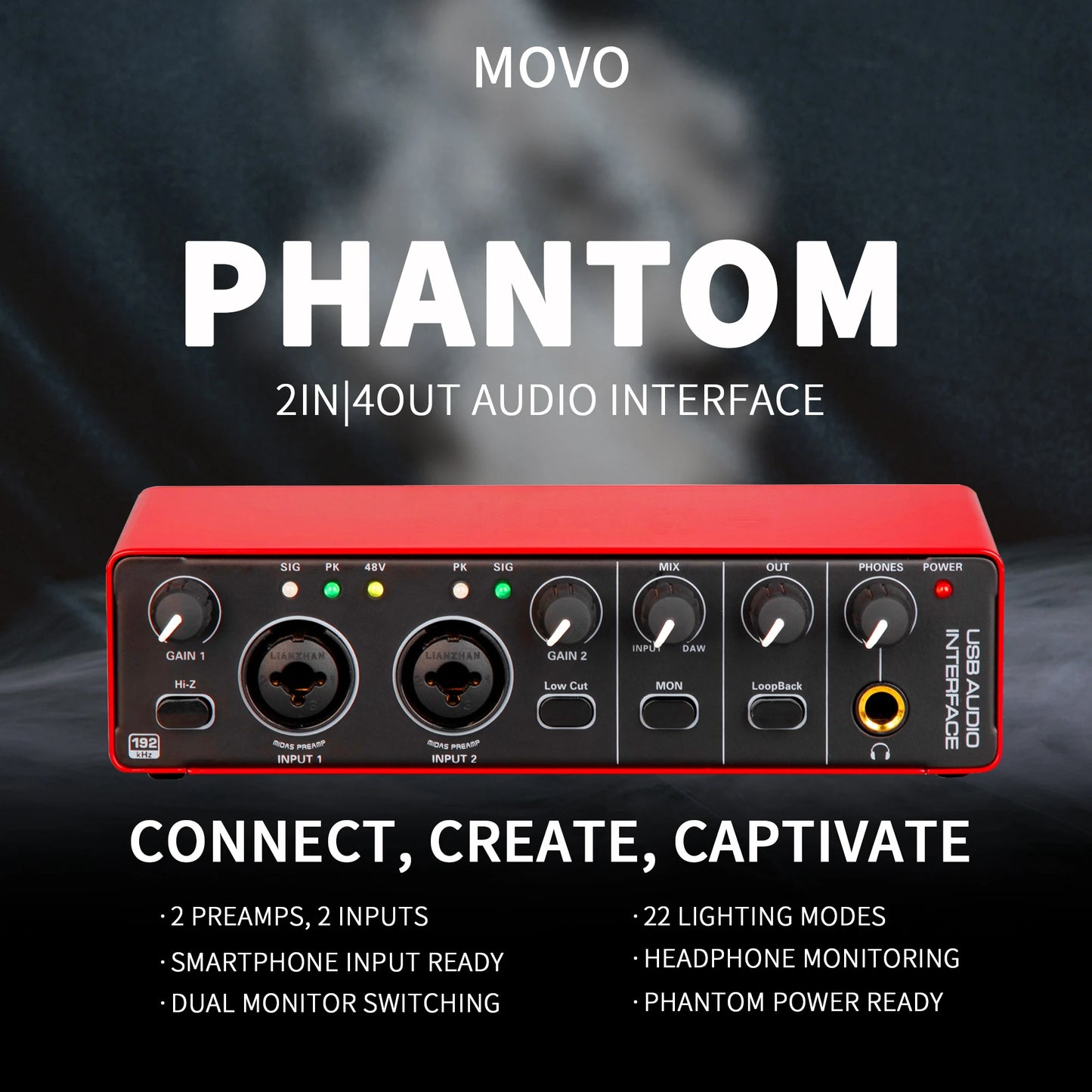 External Professional Dual-Channel Audio Interface: A USB audio interface for computers (driver-free), suitable for band recordi