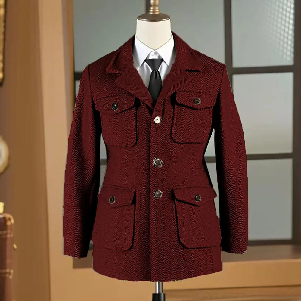 Veste Chasse British Tweed Multi-Poches