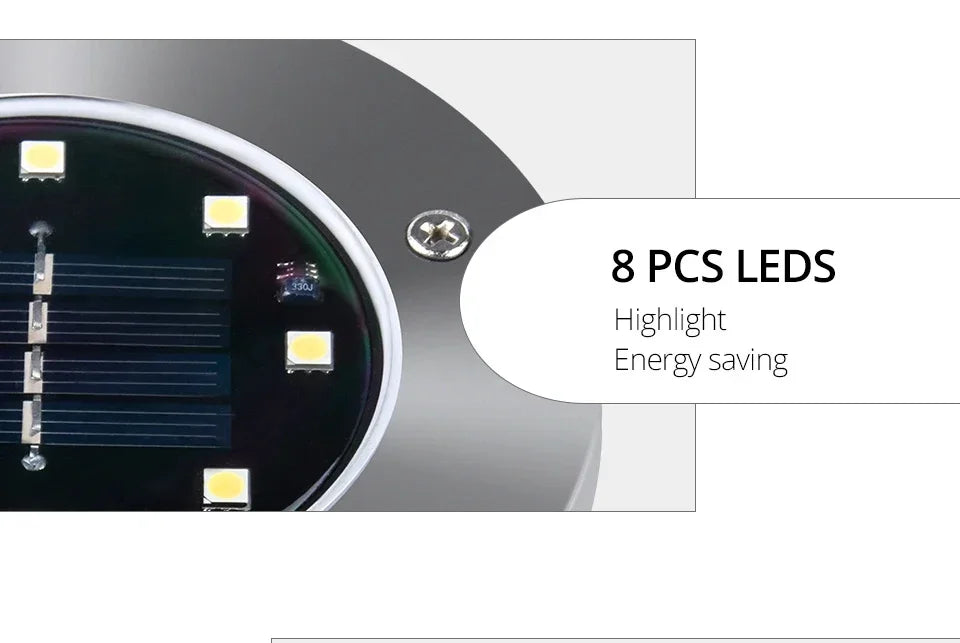 Lampe Solaire Disque LED Extérieur Jardin