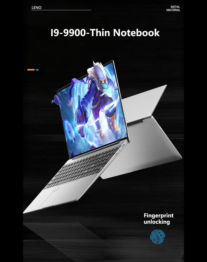 I9 Laptop 15.6" Laptop Intel Core i9 9900 32GB DDR4 512GB 2TB SSD 1920*1080 HD Windows 11 Gaming Computer PC Ultra Slim Notebook