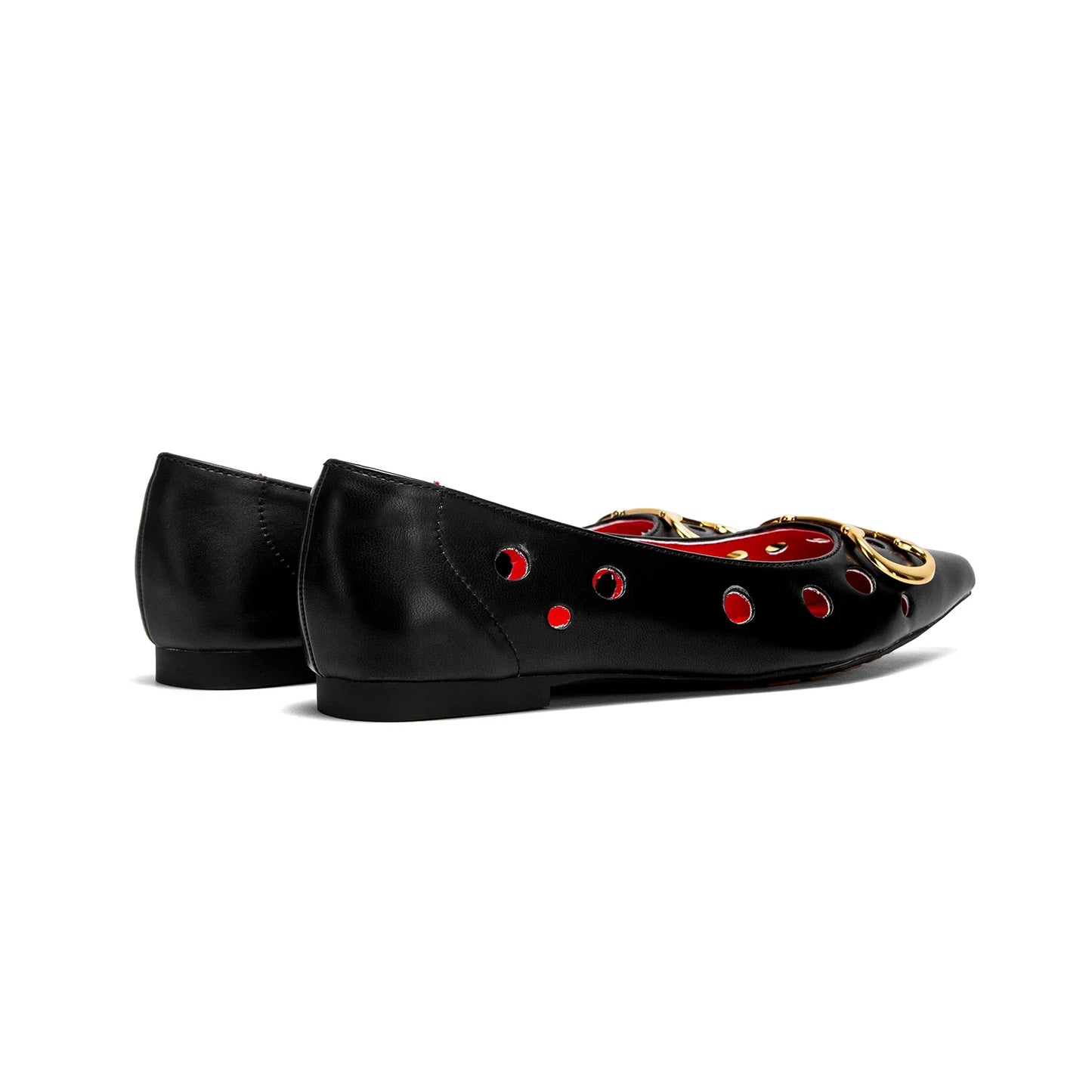 CHCH 2025 Women's Flat Shoes New Punching Design Pointed Woman Shoes Simple Anti slip