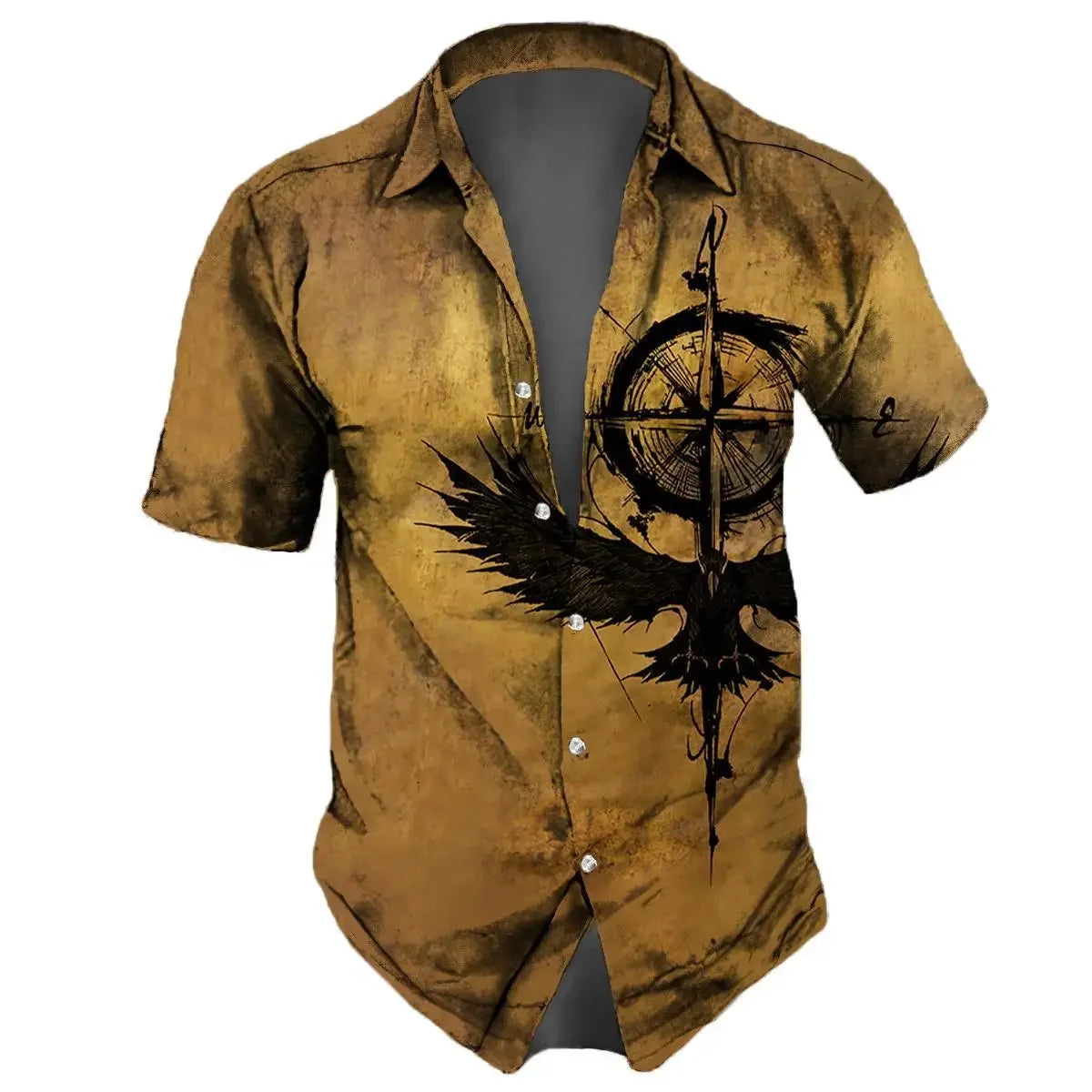 Chemise MC Hawaiian Nautique 3D Retro