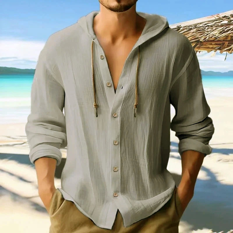 Chemise Cardigan Lin Coton ML Loose