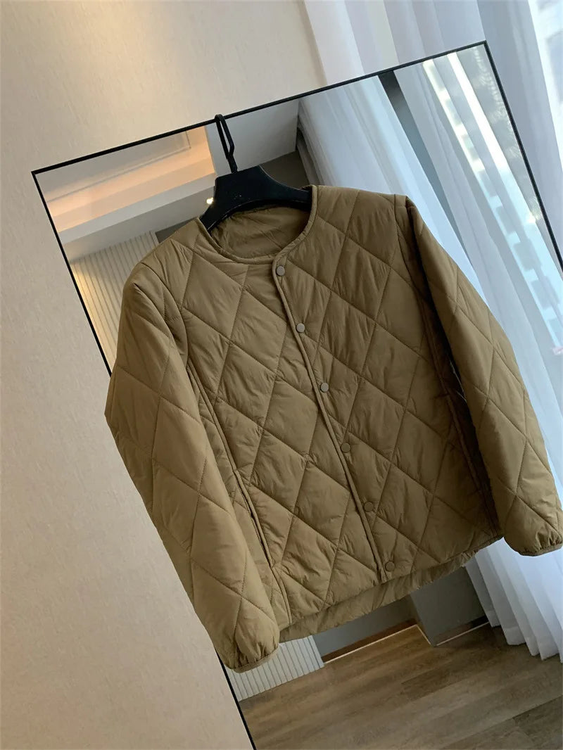 Manteau Coton Losange Couple Leger Hiver