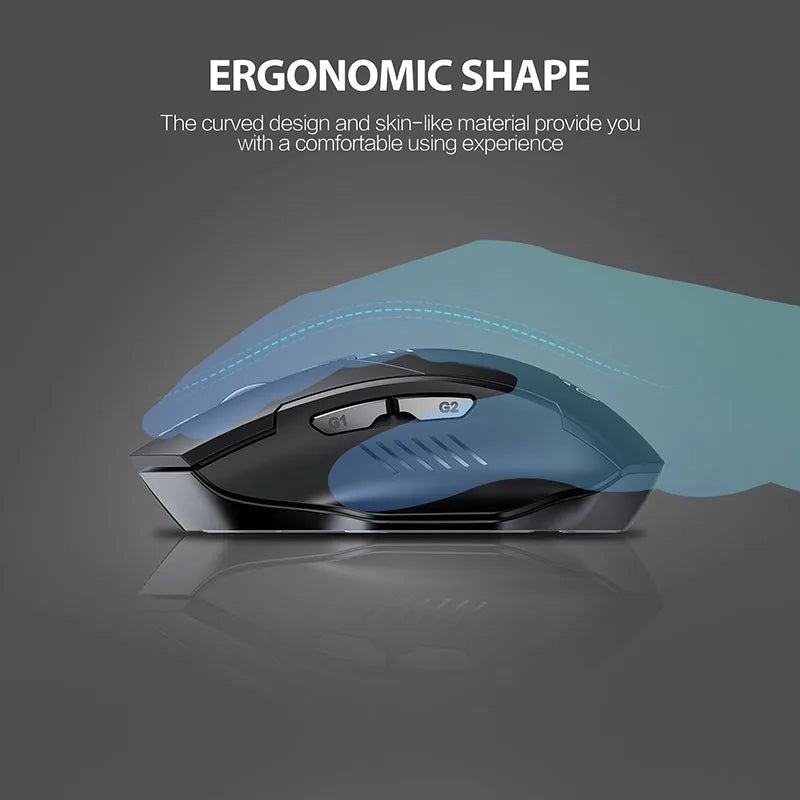 INPHIC F1S/F1/A1 2.4G Wireless Mouse 500mAh Ergonomic Rechargeable Silent Mouse Office Home Laptop Desktop Computer Universal