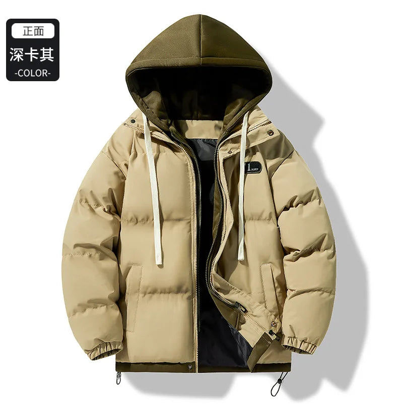 Manteau Faux 2 Pieces Homme Hiver Hood