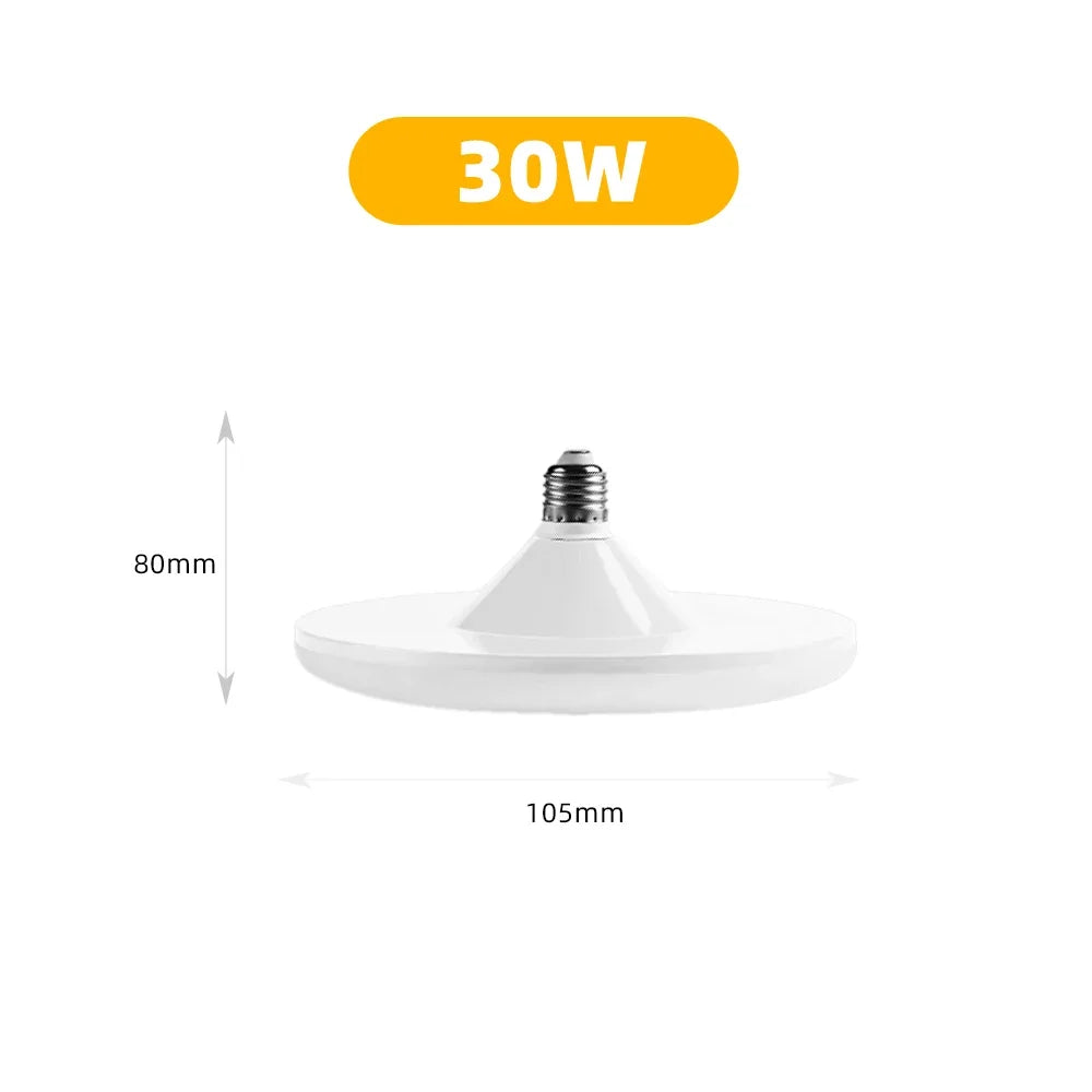 220V E27 Super Bright LED Bulb 20W 30W 40W 60W 100W UFO Leds Lights Indoor Cold White Lighting Table Lamps Garage Light