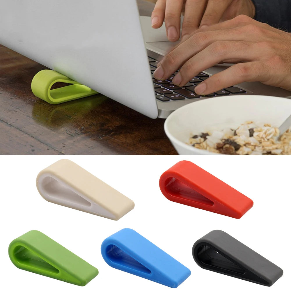 1pc Universal Portable Simple Laptop Stands Silicone Adjustable Stand  Increased Shelf Keyboard Riser for Laptop Notebook Tablet