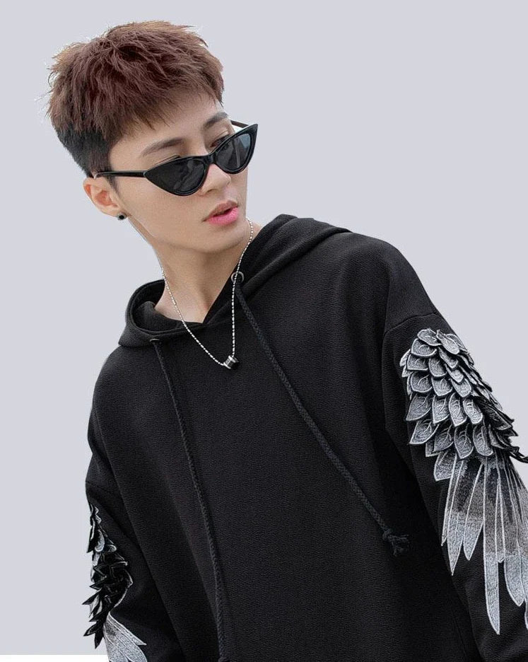 Hoodie Brodé "Angel Wings" - Luxury Hip-Hop
