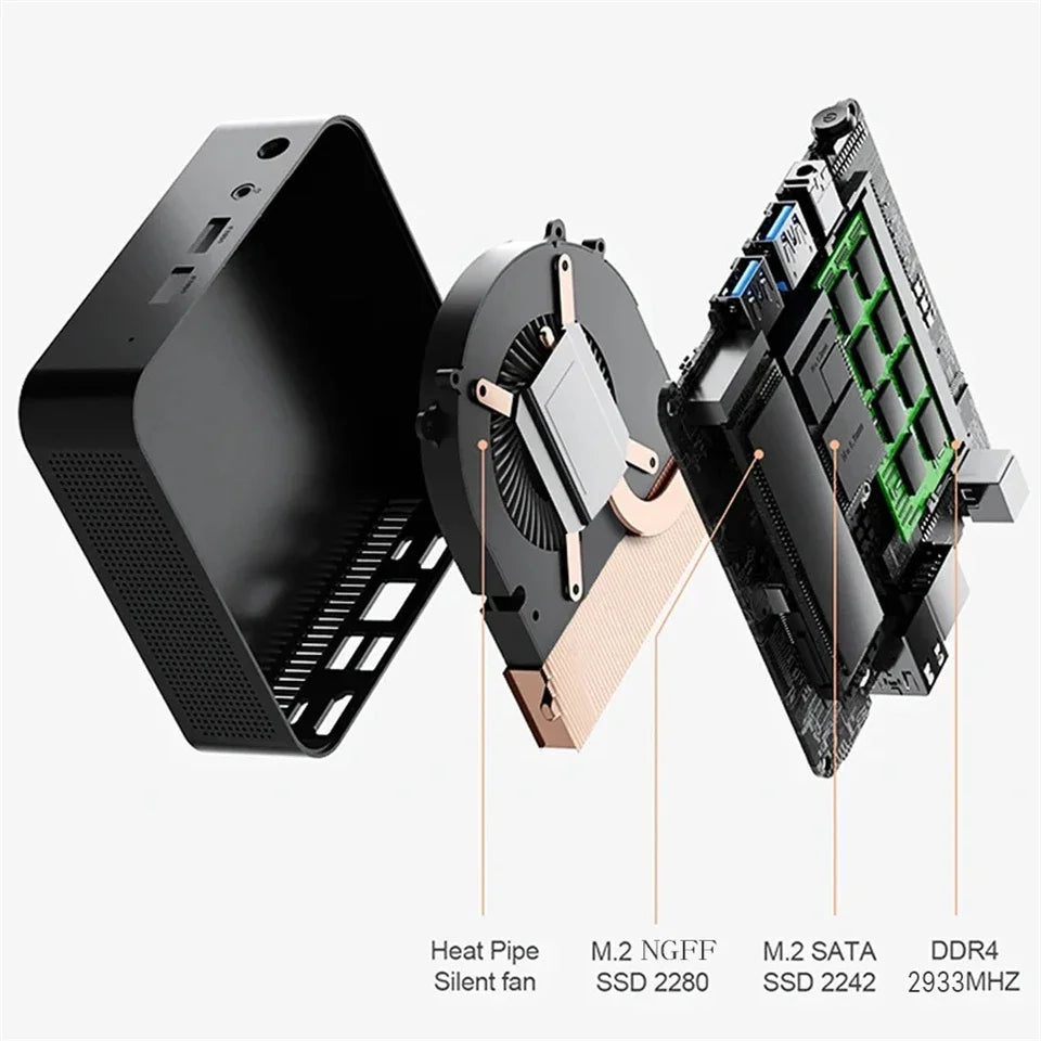 Portable Mini PC Windows 11 Pro Core i9 10980HK Desktop Gaming Computer PC 16GB RAM 1TB 2TB SSD WiFi 6 Portable Pc Gamer