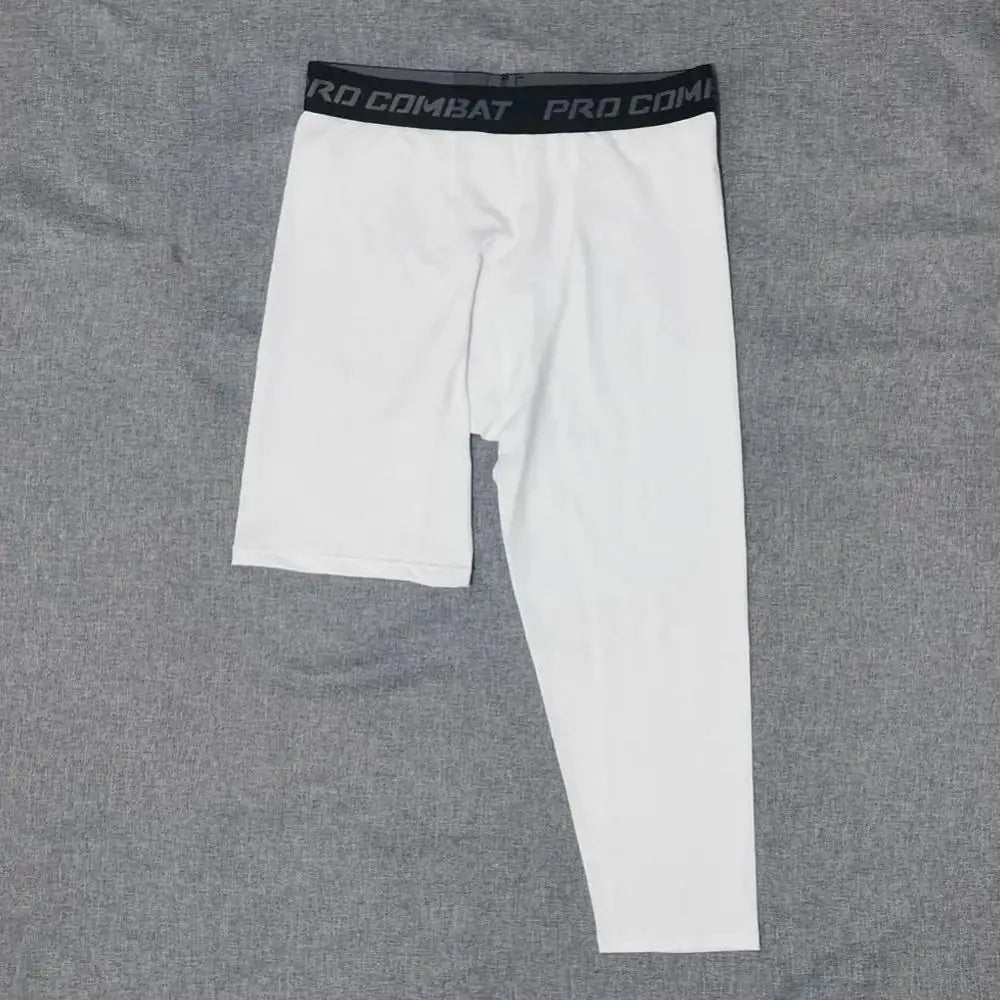 One Leg Basketball Tights Sports Tights Breathable Single Leg Basketball Leggings Quick Drying Sweat Wicking