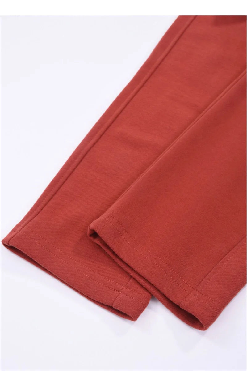 Pantalon Droit Coton Streetwear Femme
