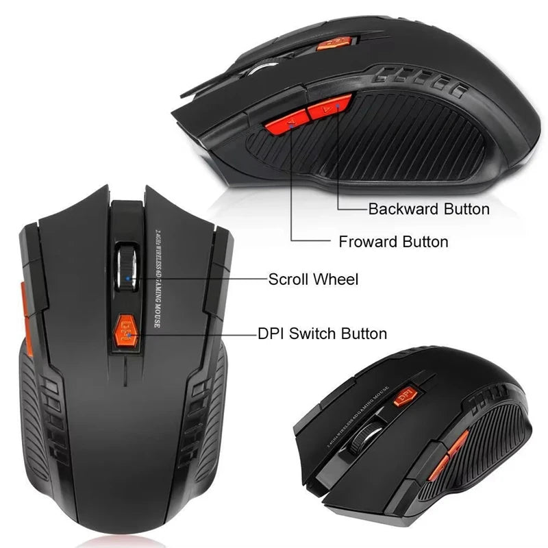Lenovo 2.4G Wireless Mouse 1600DPI Optical Mouse Gamer for Computer Wireless Mice with USB Receiver for PC Laptop Accessories