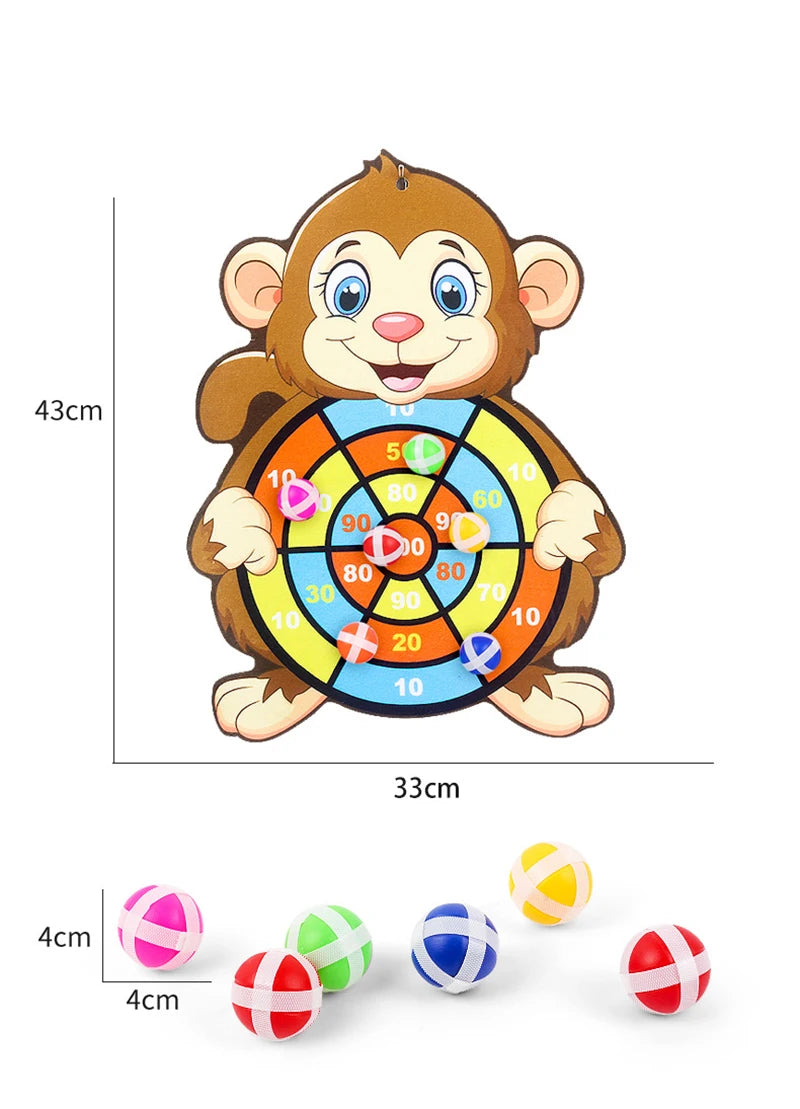 Montessori Throw Sport Slingshot Target Sticky Ball Dartboard Basketball Board Games Educational Children's outdoor toy Kid Game
