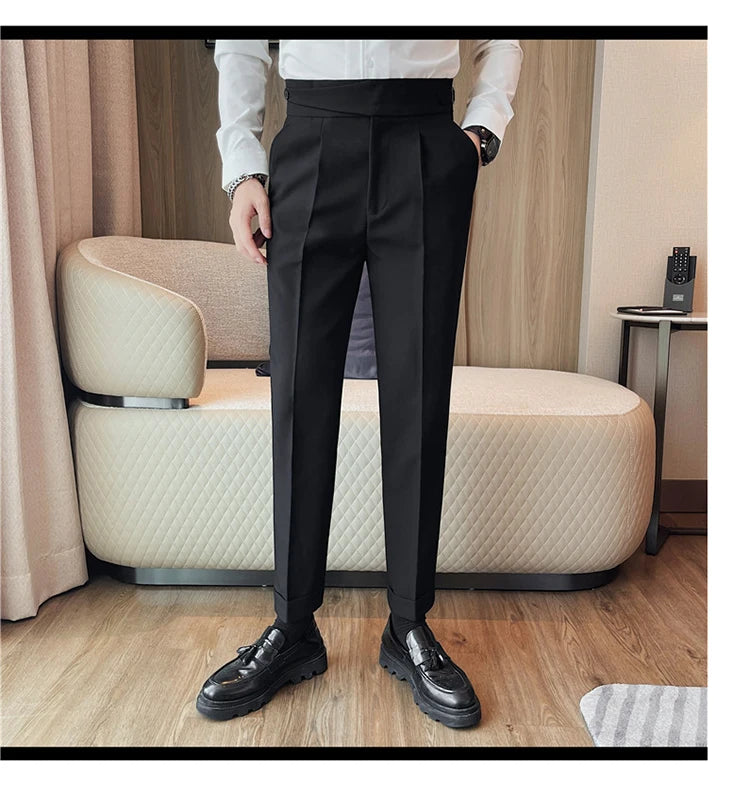 Pantalon Slim Homme Business Uni Noir