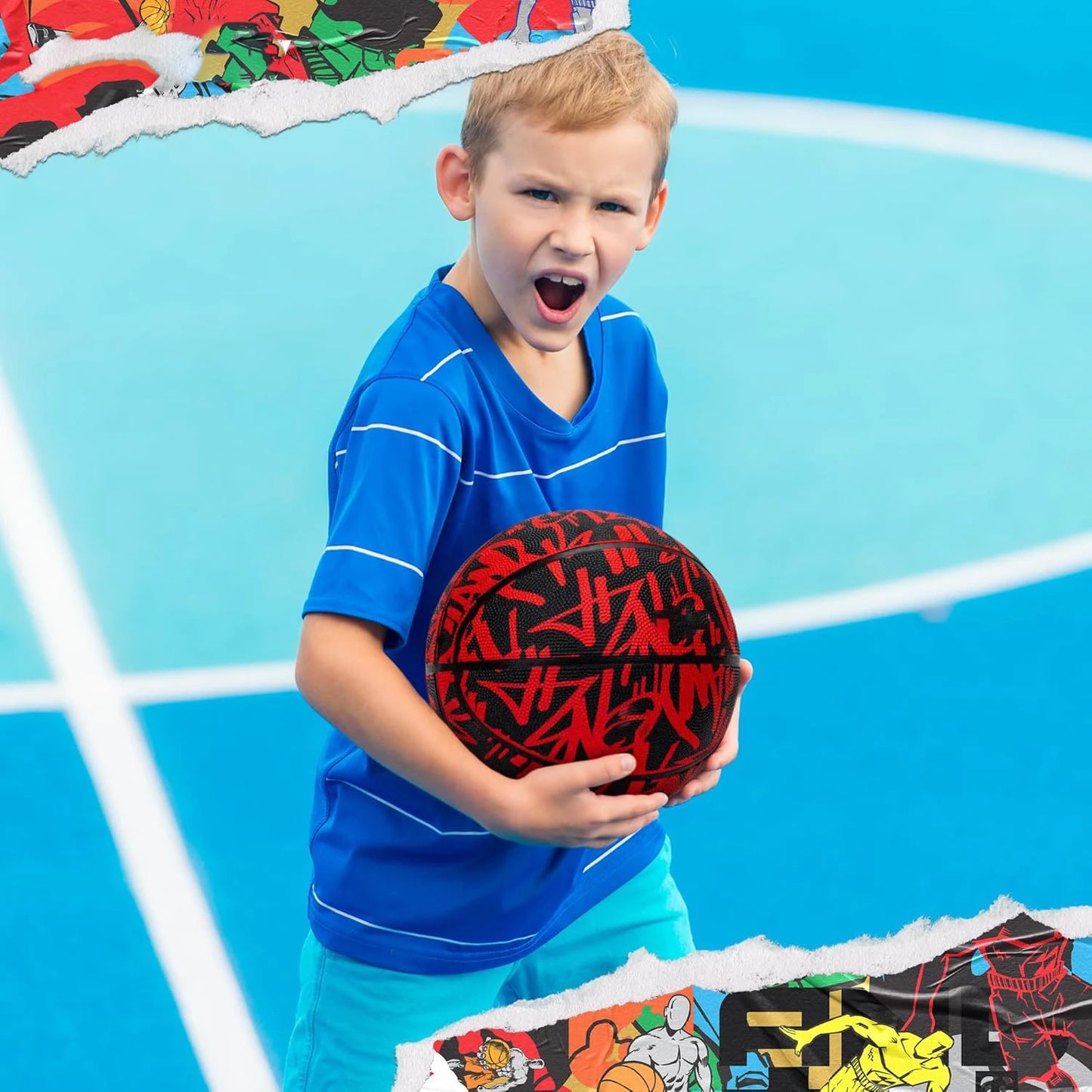 Ballon de Basket "Vulcan Red" - Grip Premium