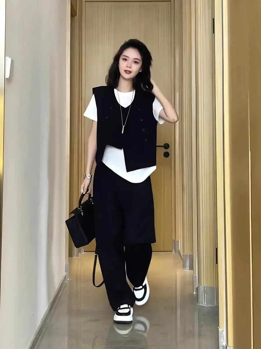 Vests Women Spring Simple Design Elegant Tender All-match Daily British Style Classic Creativity Stylish V-neck Y2k Outwear Cozy