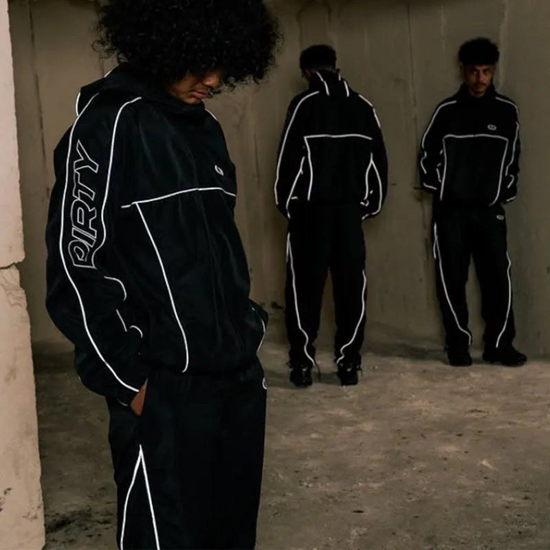 Sweat Capuche Streetwear Y2K Brodé Mixte
