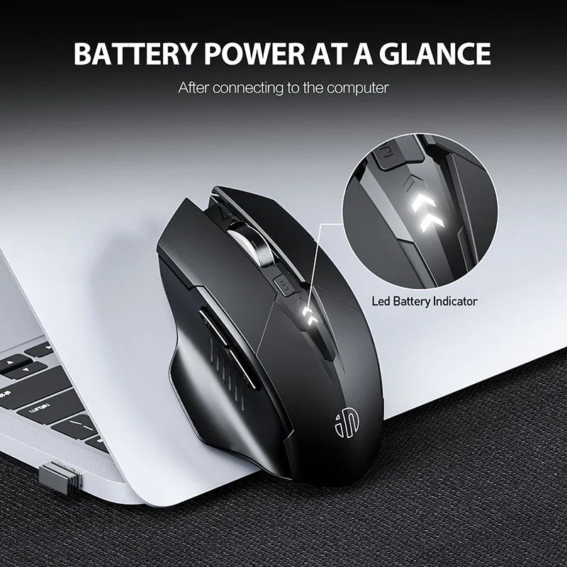 INPHIC F1S/F1/A1 2.4G Wireless Mouse 500mAh Ergonomic Rechargeable Silent Mouse Office Home Laptop Desktop Computer Universal