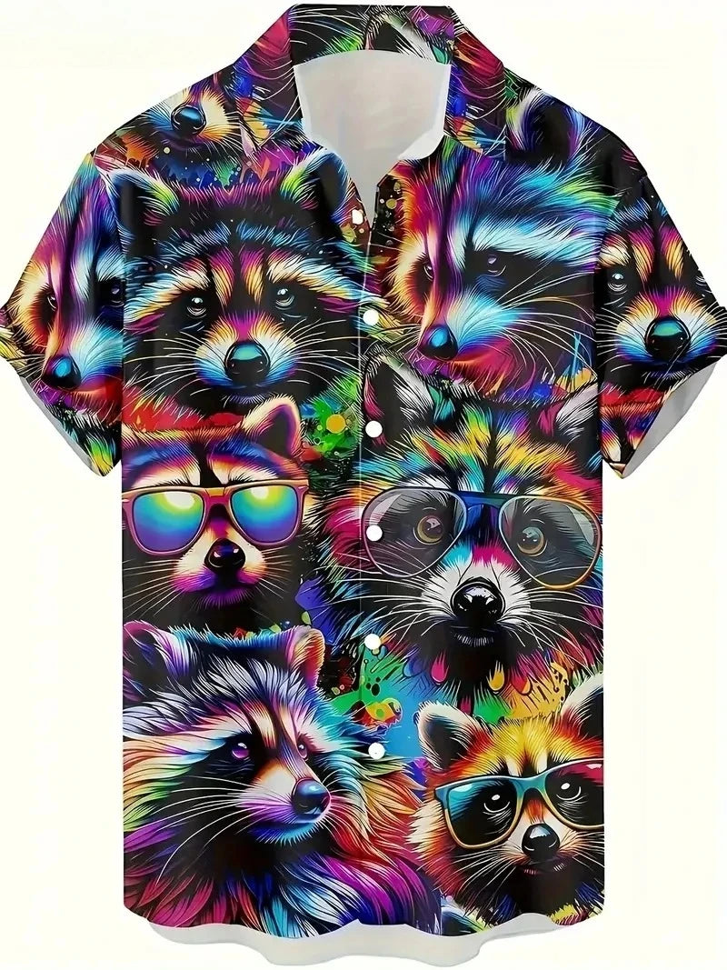 Chemise MC 3D Animaux Cartoon Quick-Dry