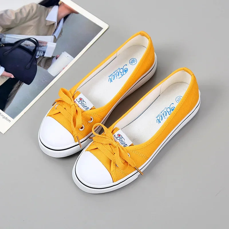 2023Sneakers Shoes for Women Zapatillas Mujer Solid Sapatilha Feminina Zapatilla Tenis Feminino Lace-up White Chaussures Plates