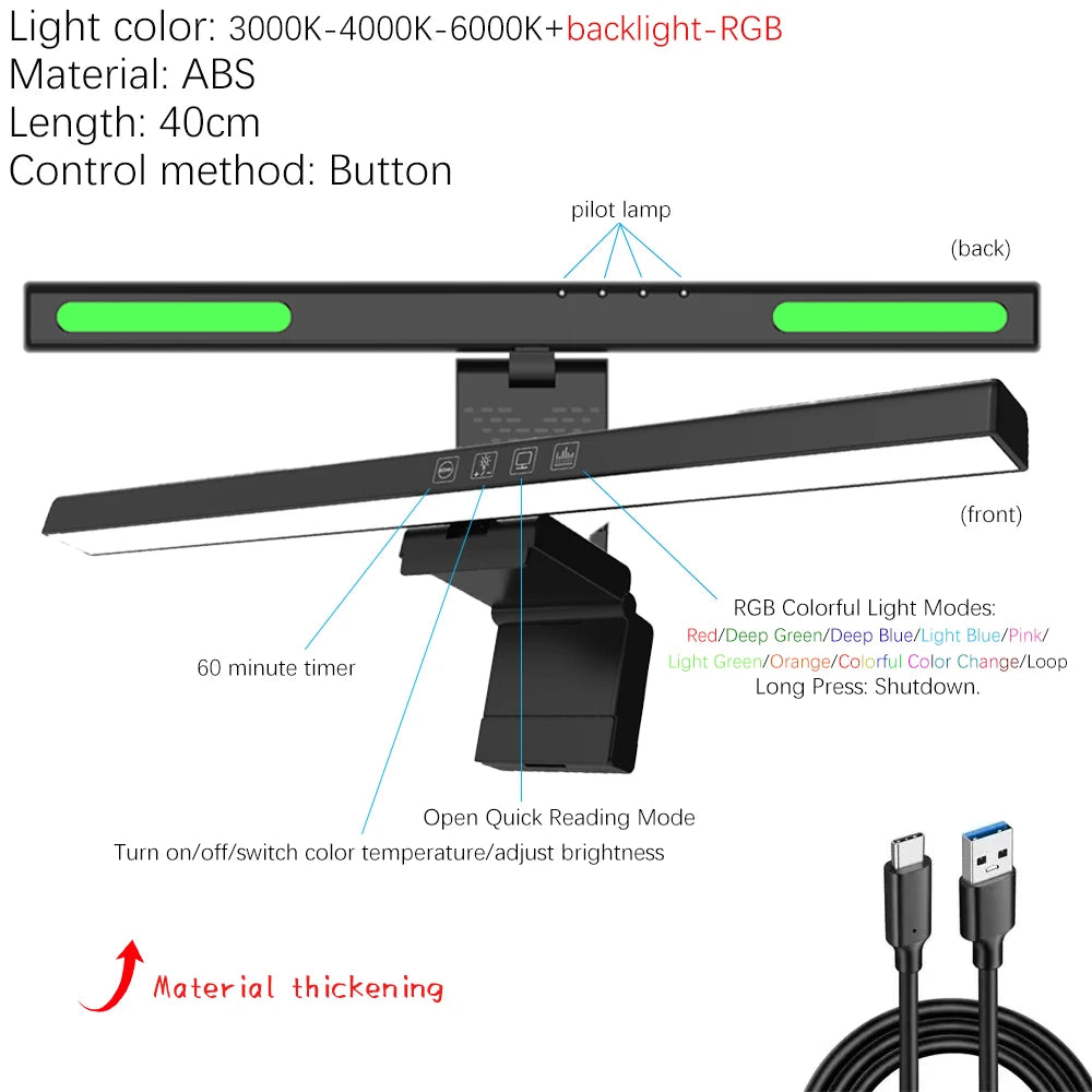 Barre Lumineuse Moniteur PC RGB Protection Yeux