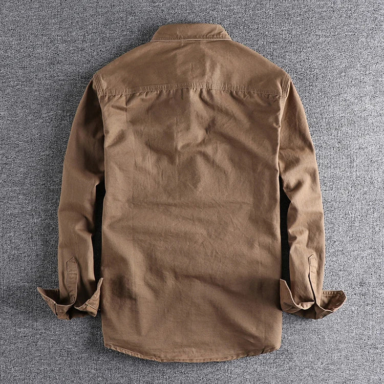 Chemise ML Cargo Coton Retro Japonais