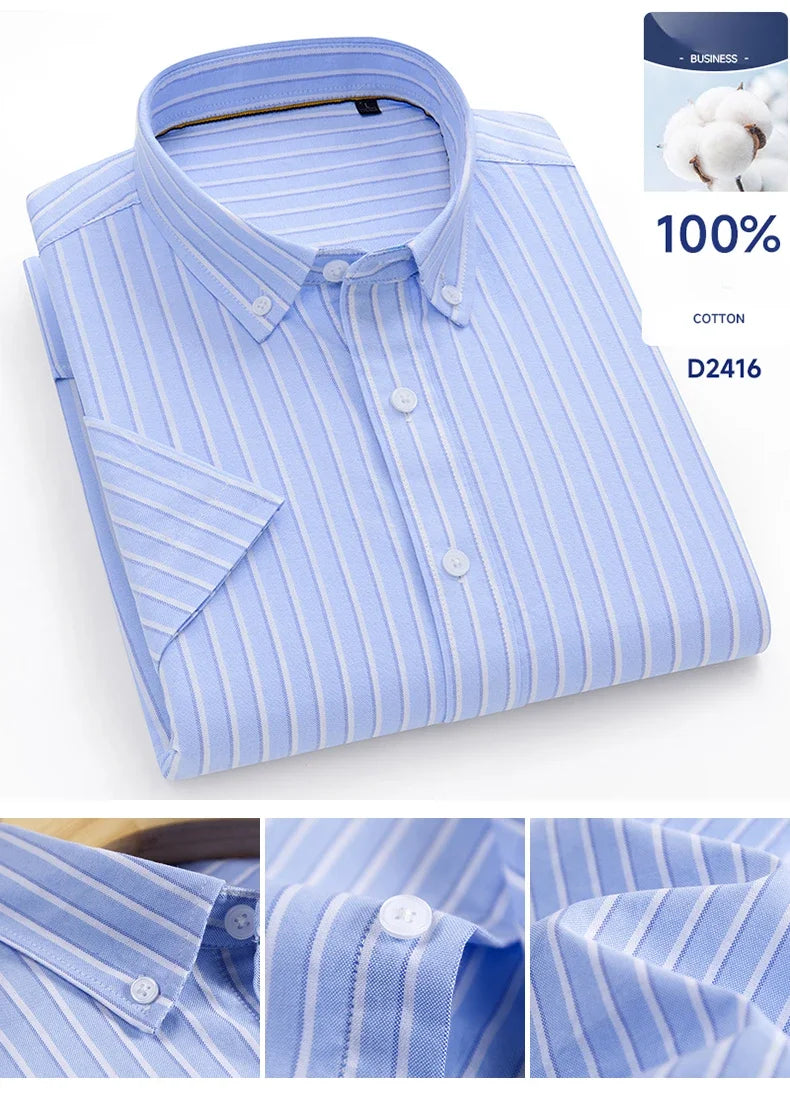 Chemise MC Coton Slim Fit Korean