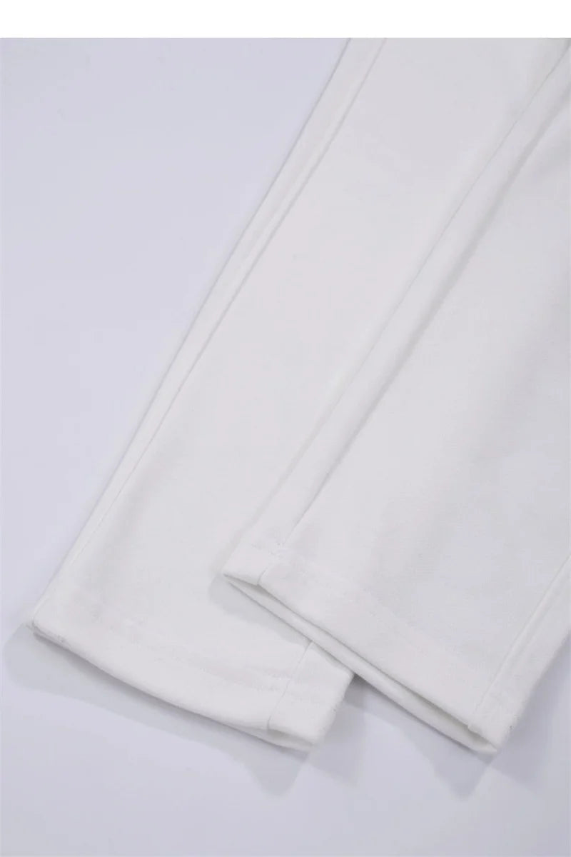 Pantalon Droit Coton Streetwear Femme