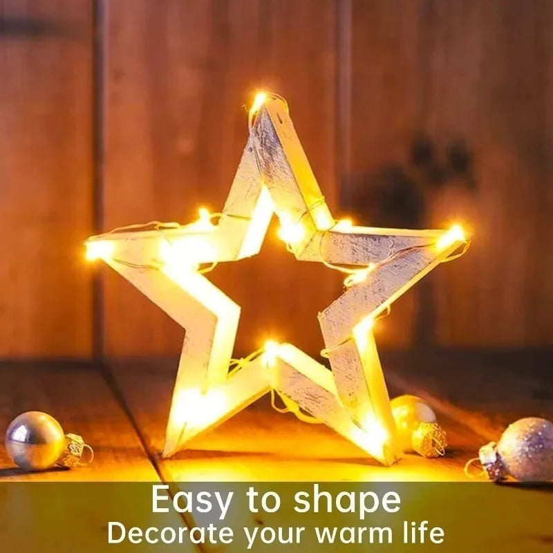Guirlande LED Fil Cuivre Piles Déco Fête