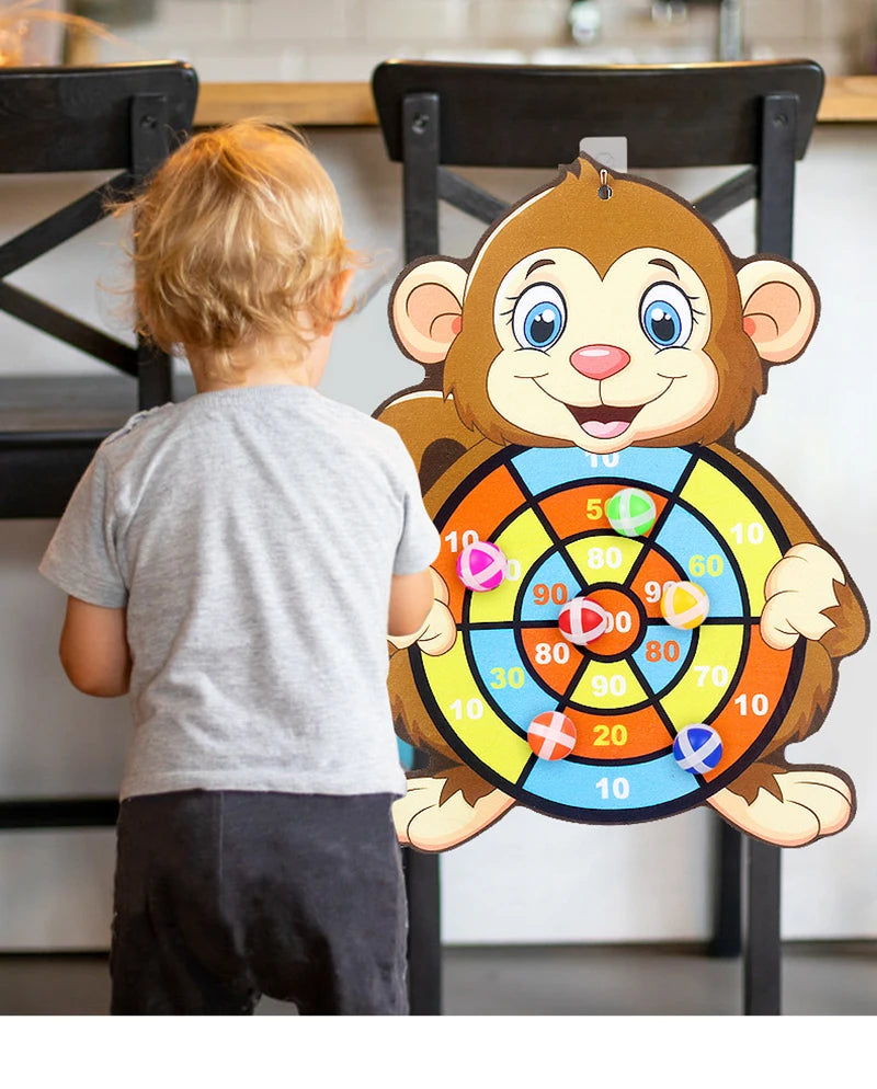 Montessori Throw Sport Slingshot Target Sticky Ball Dartboard Basketball Board Games Educational Children's outdoor toy Kid Game
