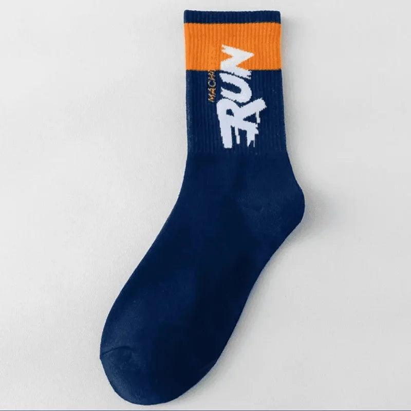 Sport Socks Breathable Sweat-absorbing Running Basketball Socks Quick Dry Outdoor Sport Trend Mid Calf Cycling Socks