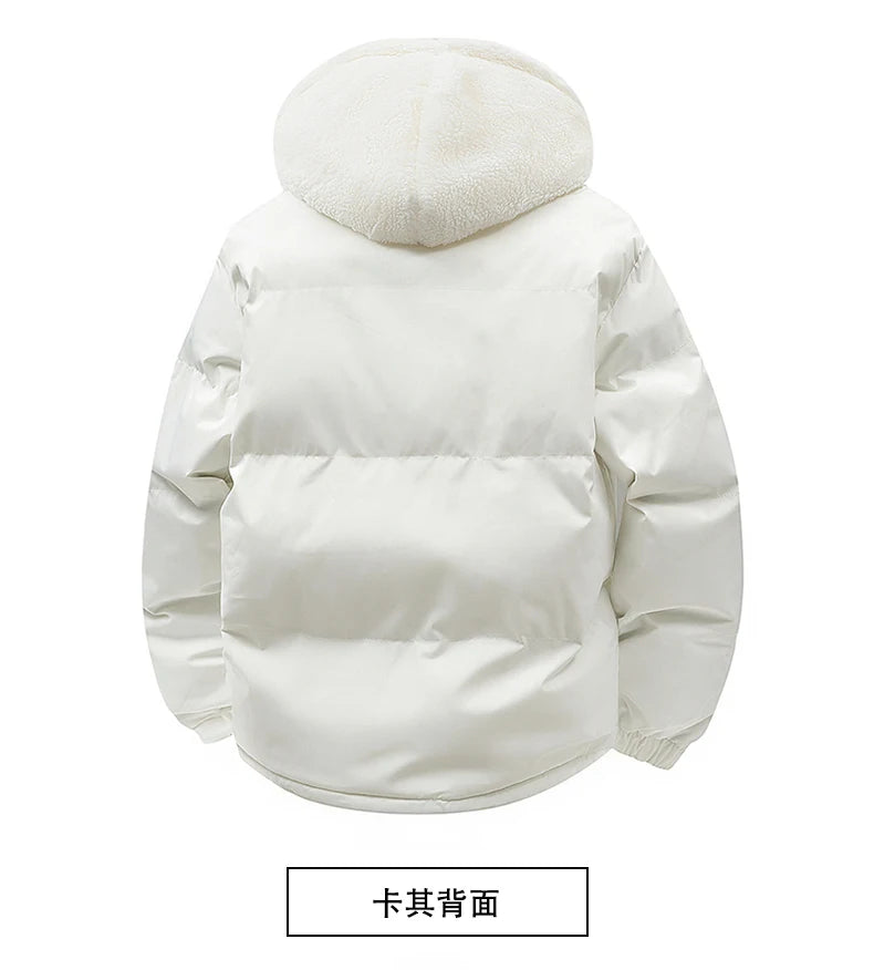 Parka Homme Agneau Fleece Faux 2 Pieces