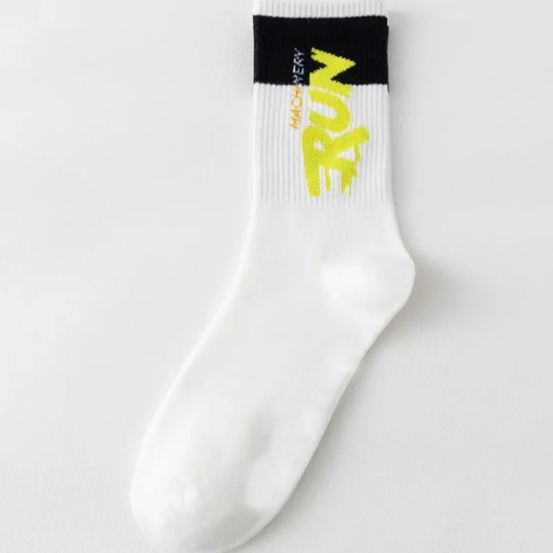 Sport Socks Breathable Sweat-absorbing Running Basketball Socks Quick Dry Outdoor Sport Trend Mid Calf Cycling Socks