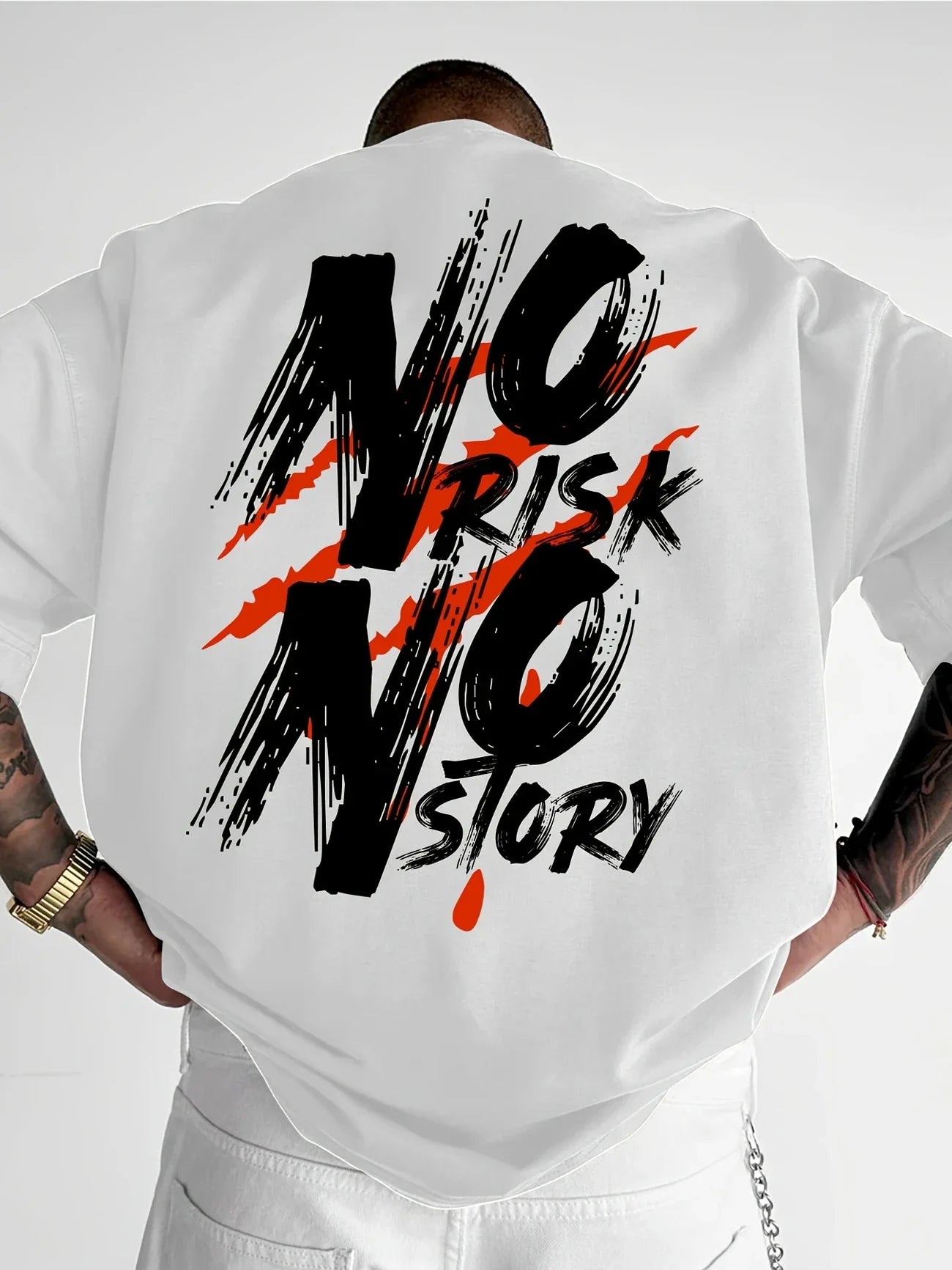 T-shirt Streetwear Lettres Coton Homme