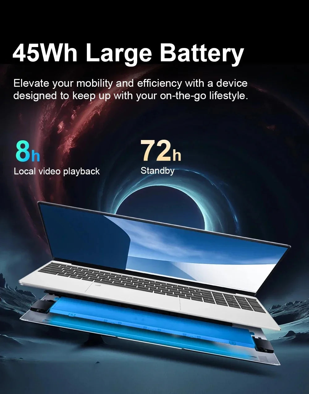 Windows 11 Pro 15.6" Laptop Computer Intel Celeron N4000 16GB DDR 1TB SSD Laptops Office Computer PC Fingerprint Unlock Notebook