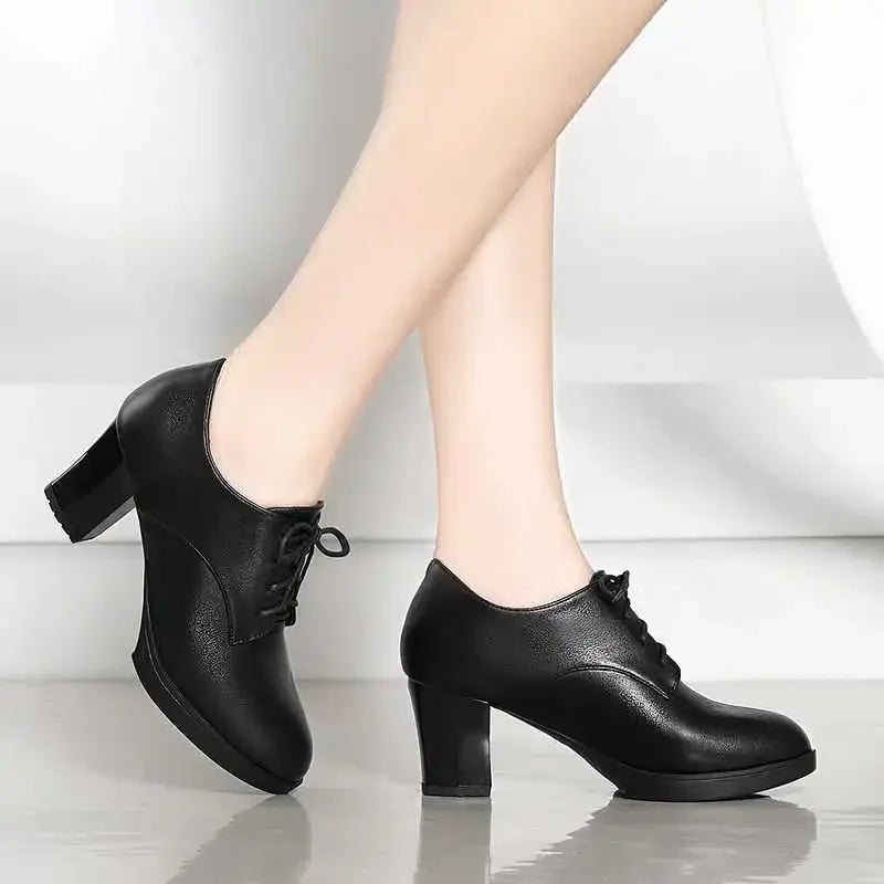 zapatos de mujer women fashion round toe high quality patent leather lace up shoes lady casual anti skid comfort shoes b677