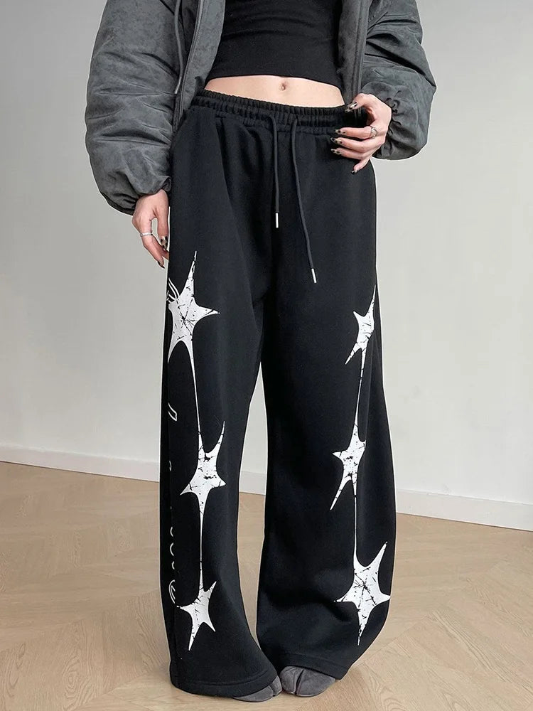 Jogging Streetwear Étoiles Lettres Femme