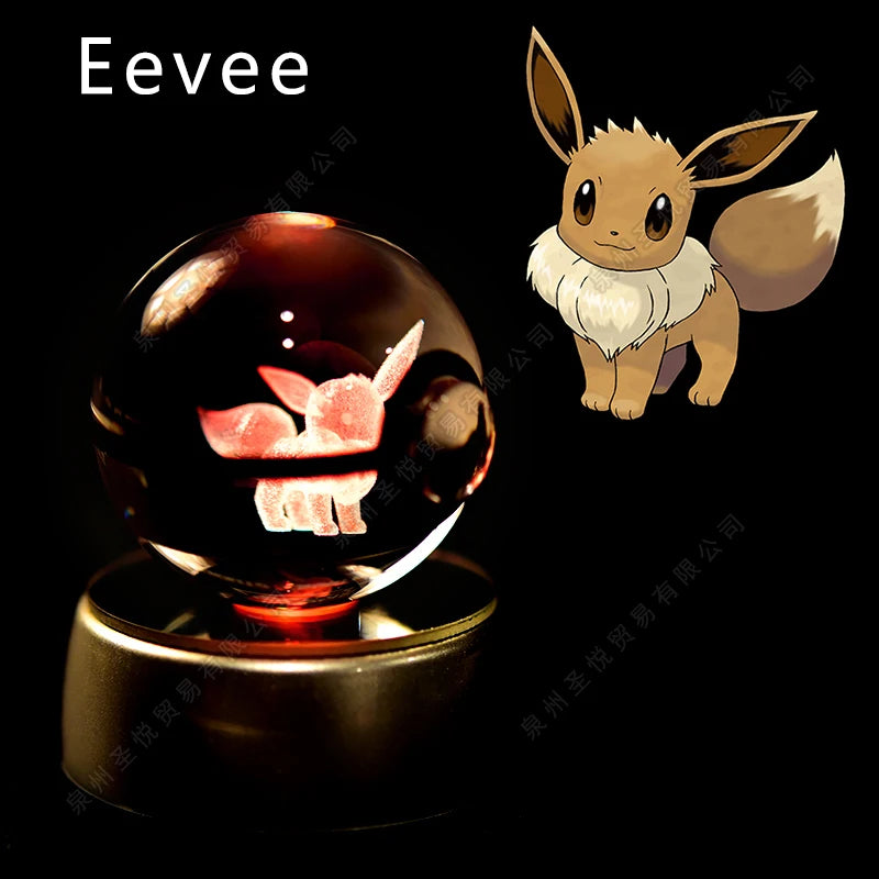 Veilleuse Pokémon 3D - Cristal de Collection (Pikachu/Gengar)