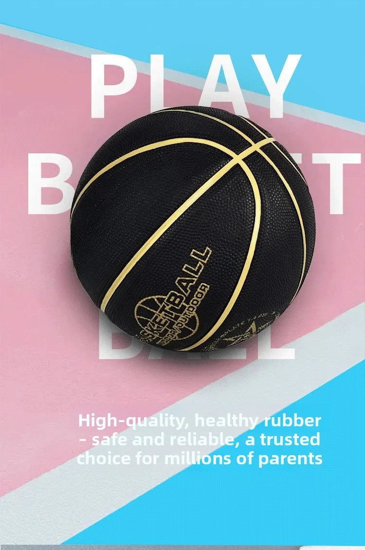 Ballon de Basket "Luxury Gold" - Noir & Or Composite
