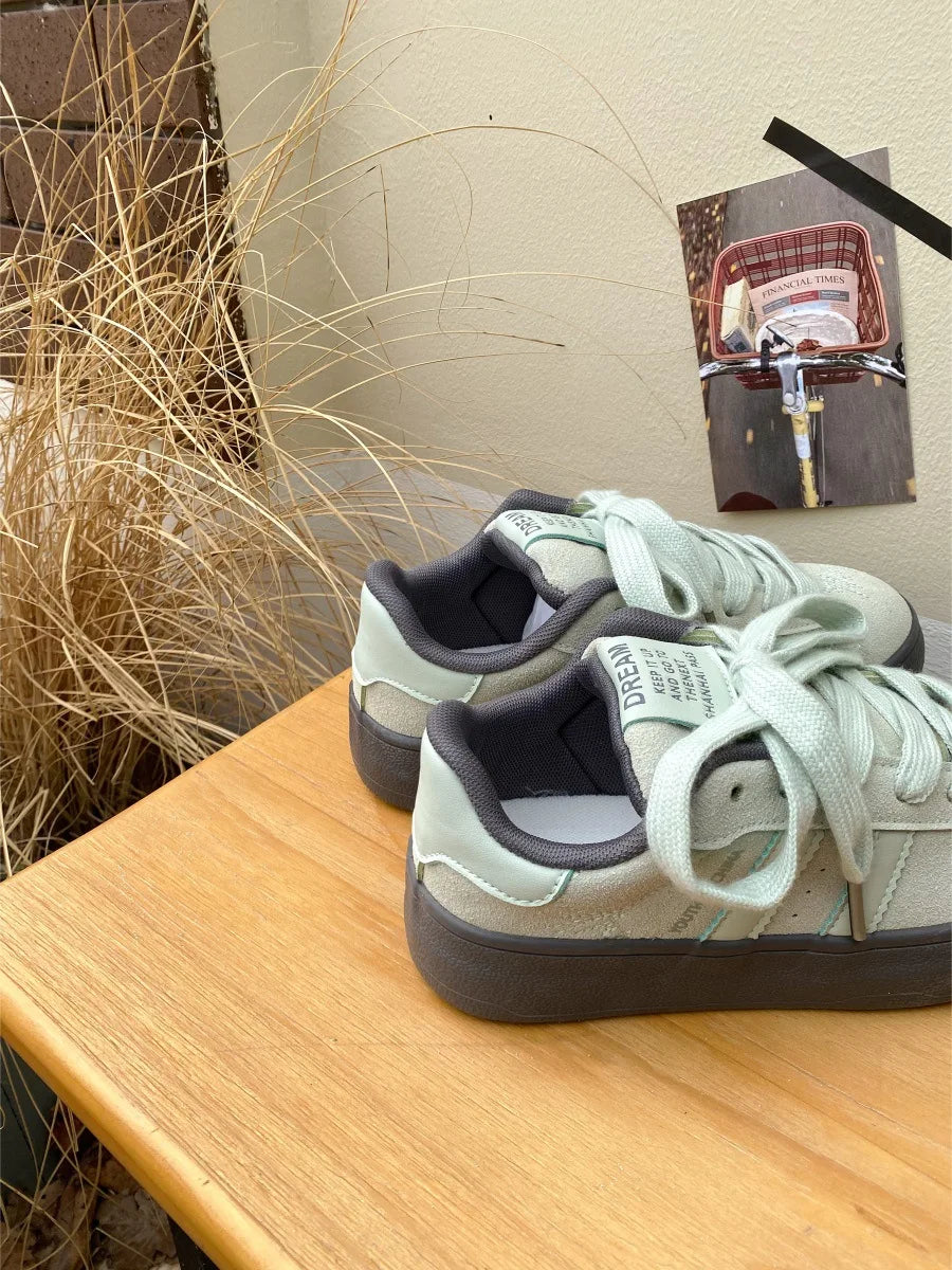 Women's Shoes 2025 Spring New Platforms Sneakers Breathable White Shoes Comfortable Casual Flats Non Slip Vulcanized Shoes