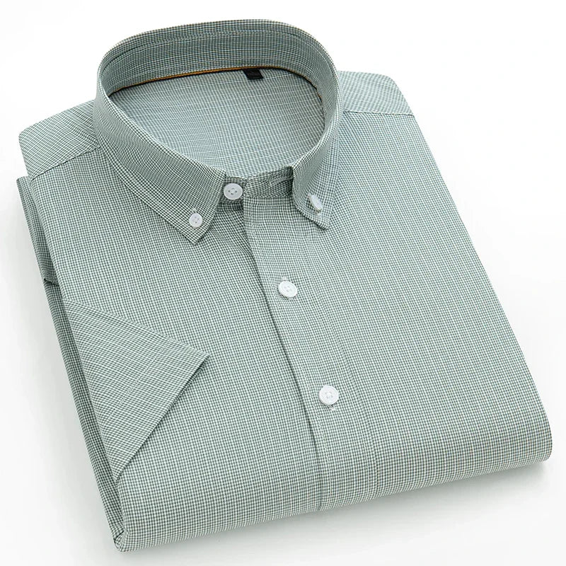 Chemise MC Coton Slim Fit Korean