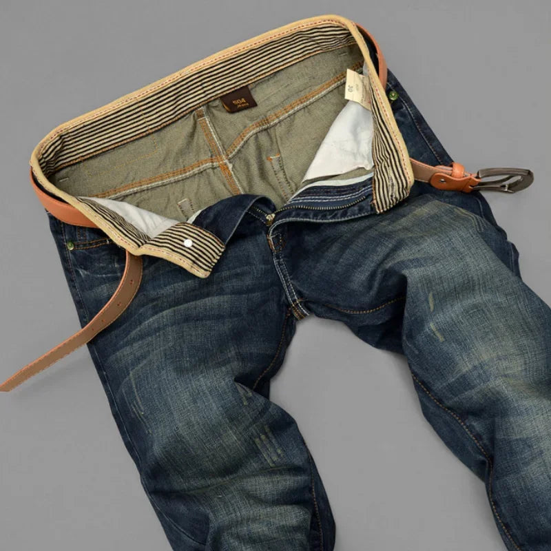 Jean Homme Retro Washed Straight Distressed