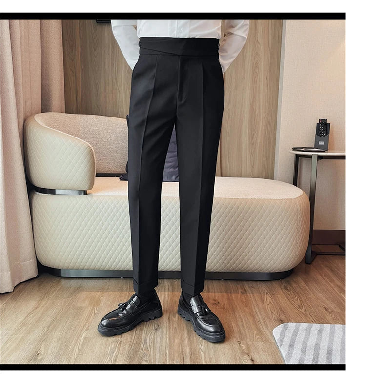 Pantalon Slim Homme Business Uni Noir