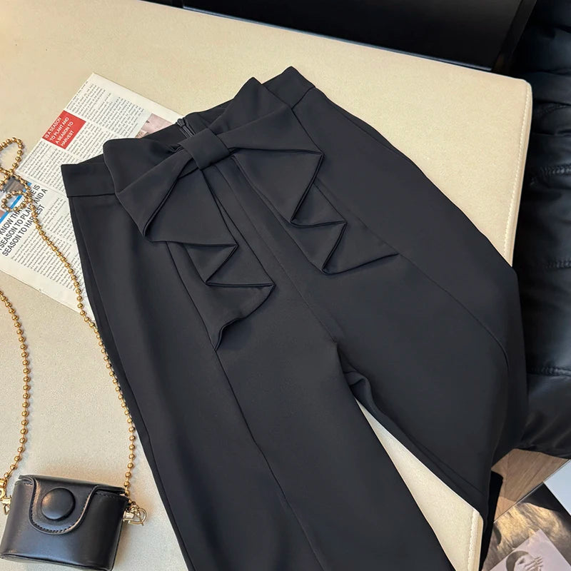 Pantalon Large Noeud Streetwear Femme