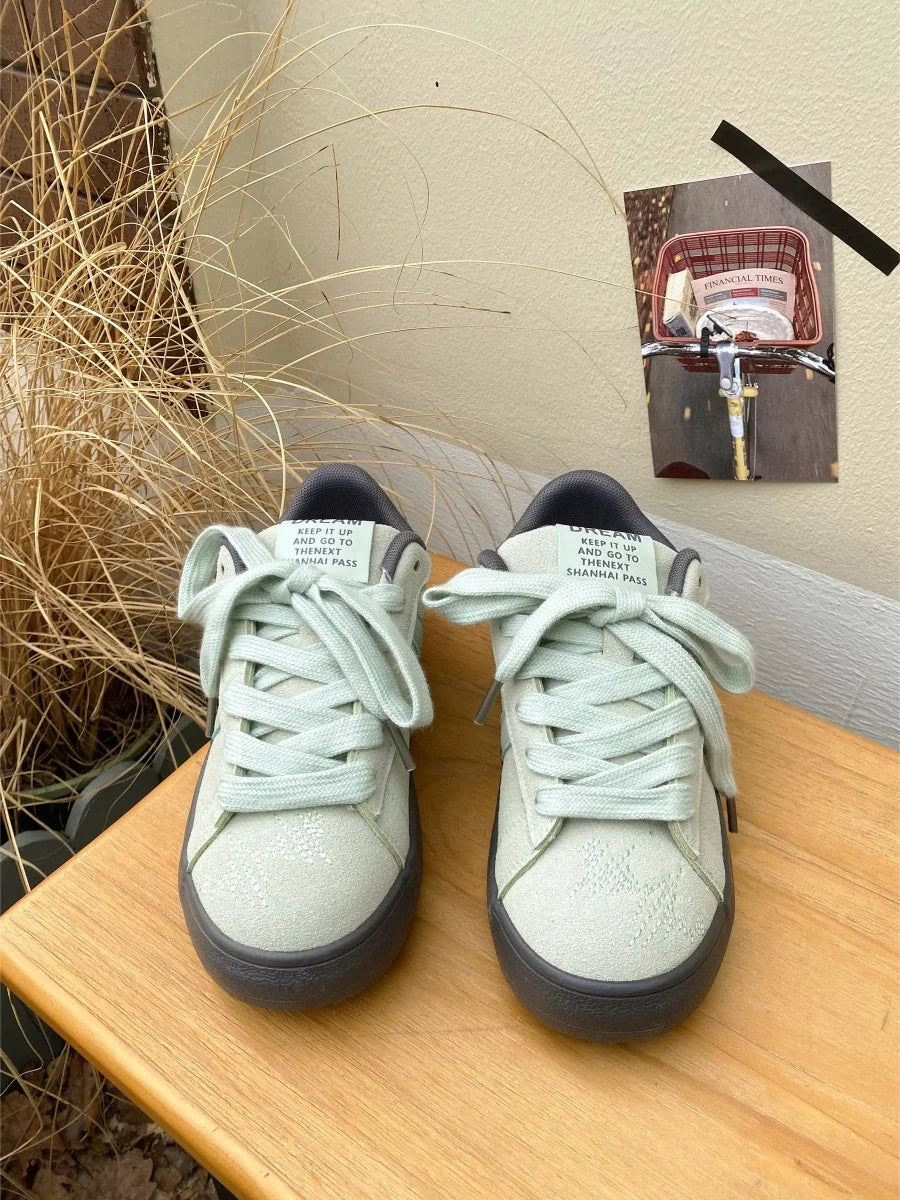 Women's Shoes 2025 Spring New Platforms Sneakers Breathable White Shoes Comfortable Casual Flats Non Slip Vulcanized Shoes