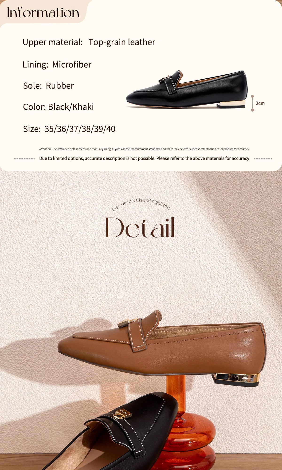 CHCH Women's Flat Shoes 2025 Autumn New Comfortable Cow Leather Black Business Commuter Women's Shoes