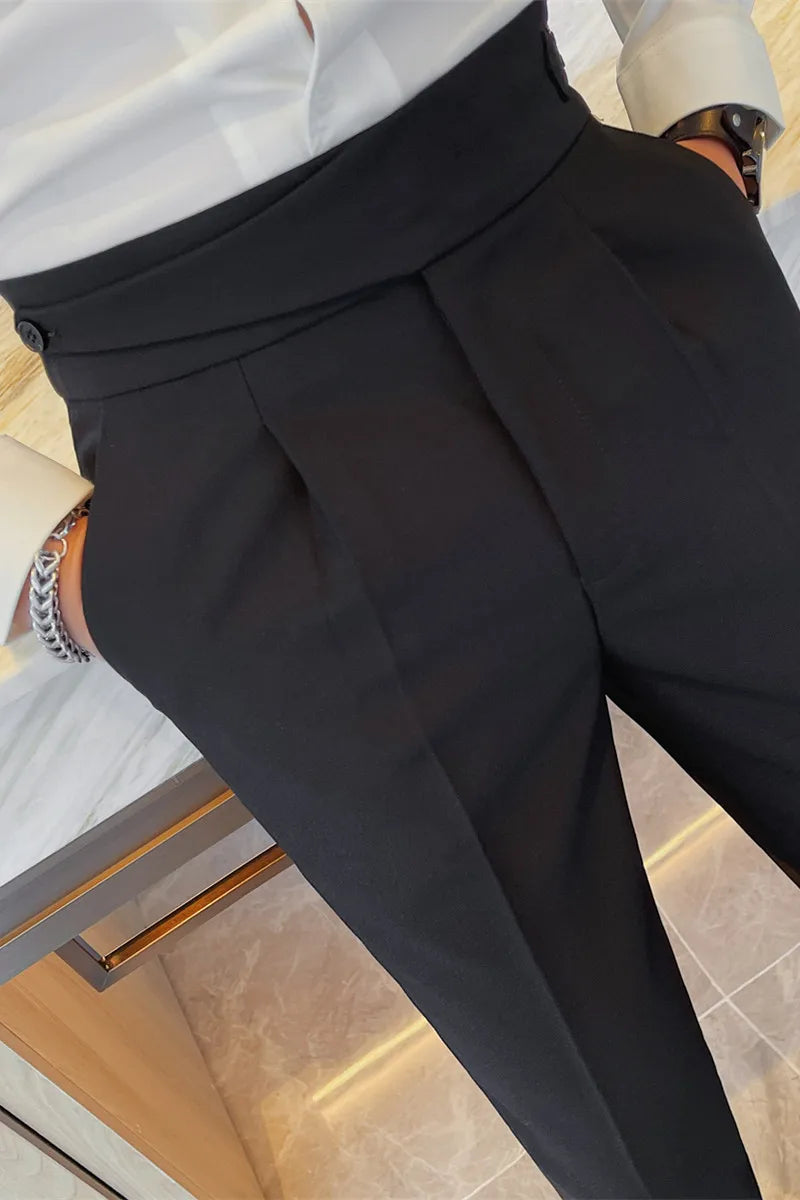 Pantalon Slim Homme Business Uni Noir