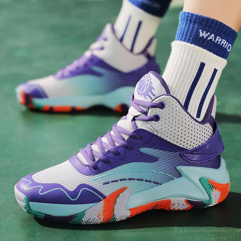 Sneaker Basketball Absorption Choc Homme