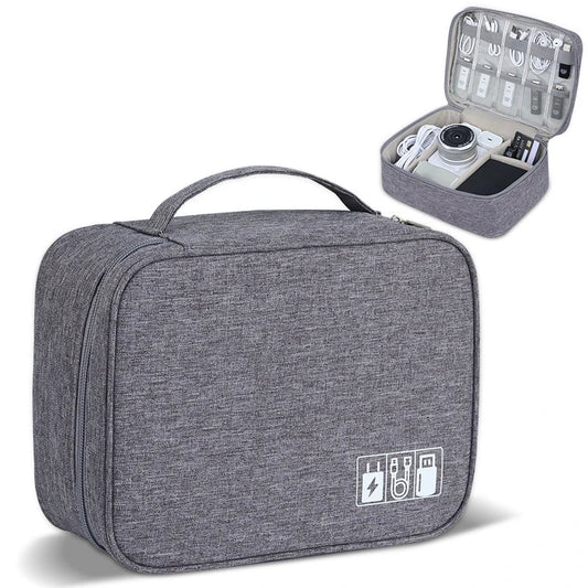 1/Ppcs Electronic Product Storage Bag Waterproof Electronic Storage Bag Portable USB Data Cable Charger Plug Storage Bag
